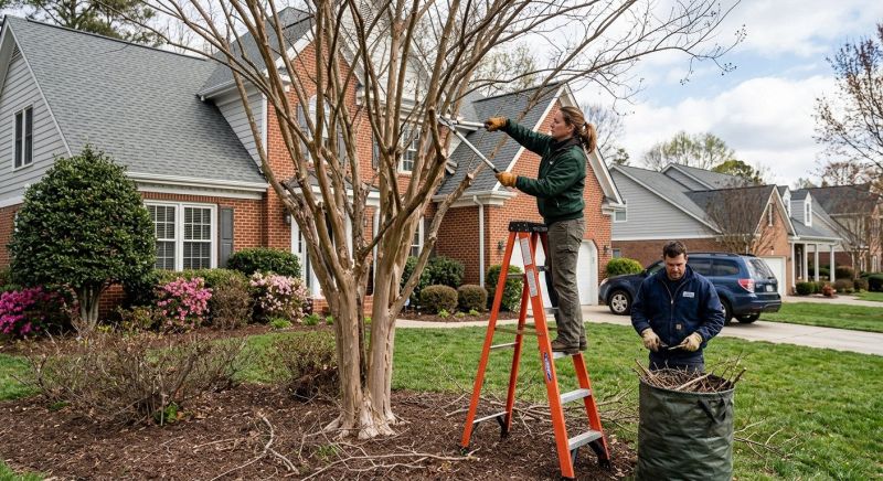 Crepe Myrtle Branch Trimming Service